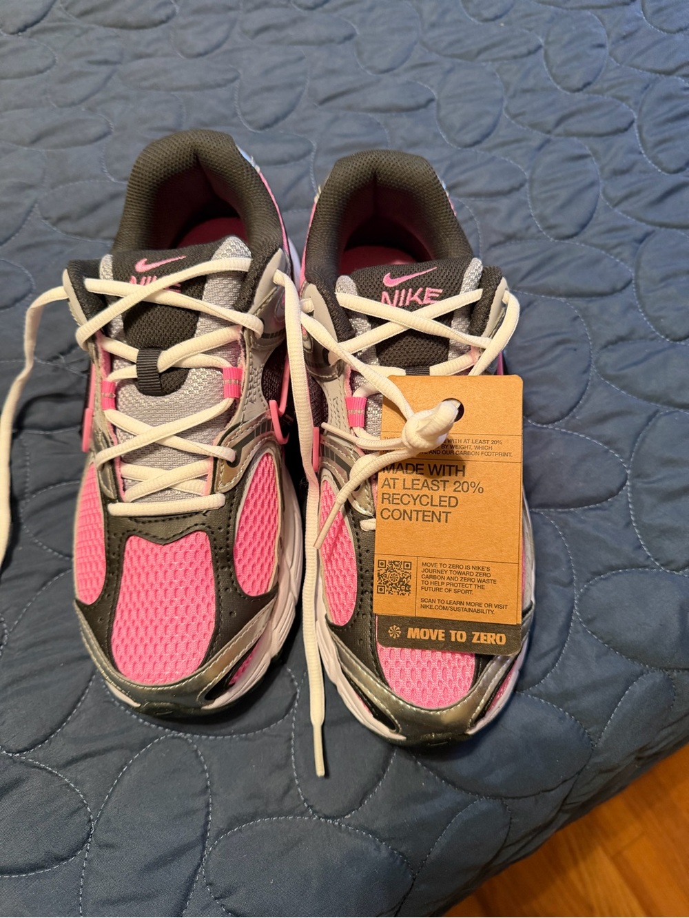 Nike Women's Pink and Gray Running Sneakers
